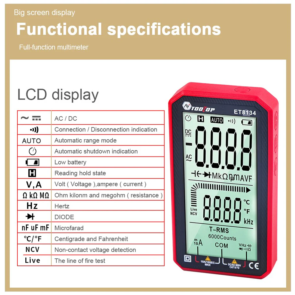 Digital LCD Screen Portable Voltage Tester - Image 3