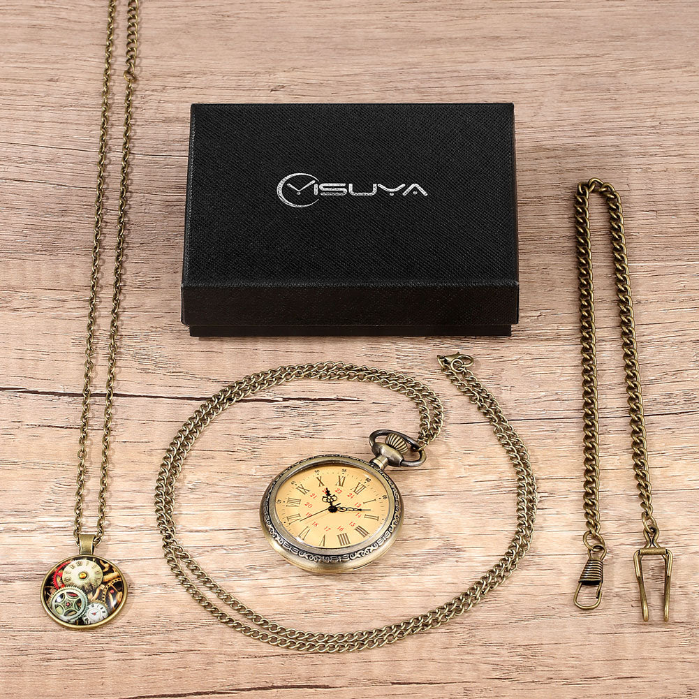 Digital Stainless Steel Pocket Watch Gift Set - Image 14