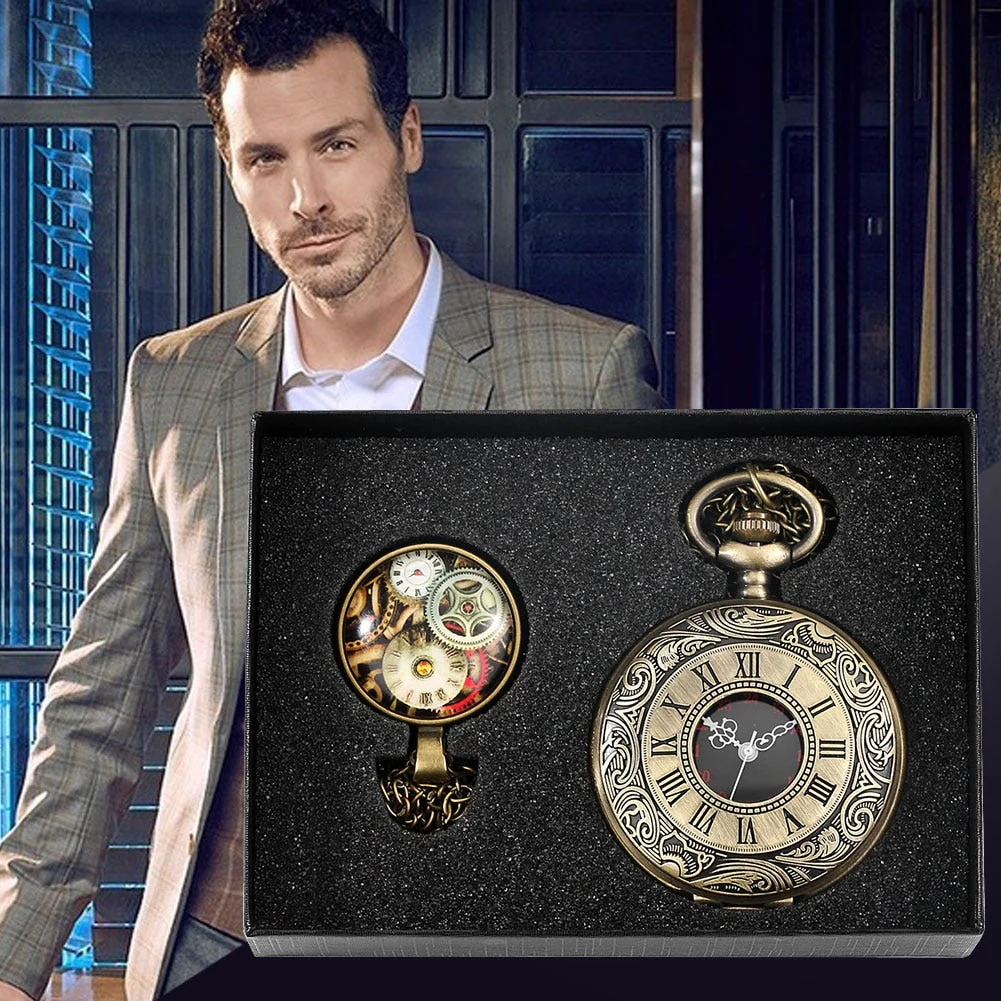 Digital Stainless Steel Pocket Watch Gift Set - Image 30