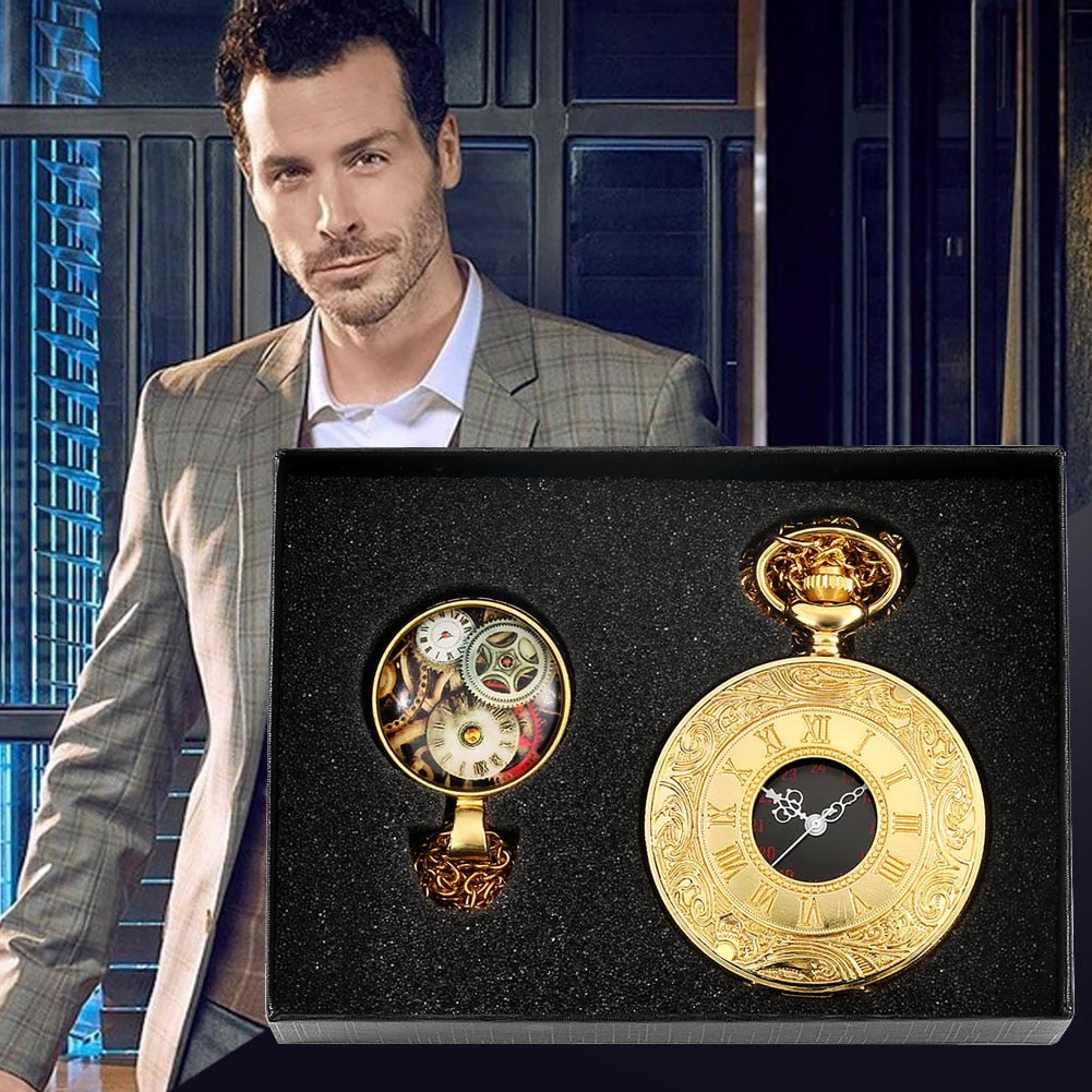 Digital Stainless Steel Pocket Watch Gift Set - Image 33