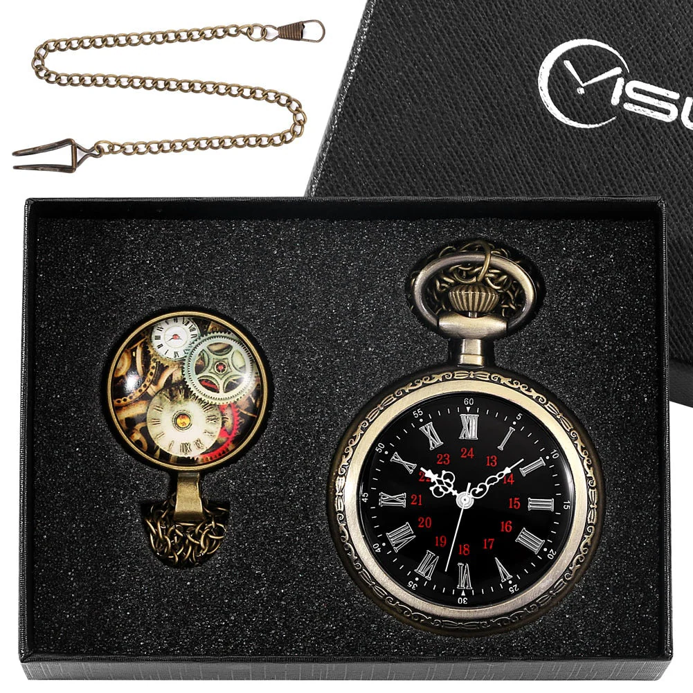 Digital Stainless Steel Pocket Watch Gift Set - Image 38