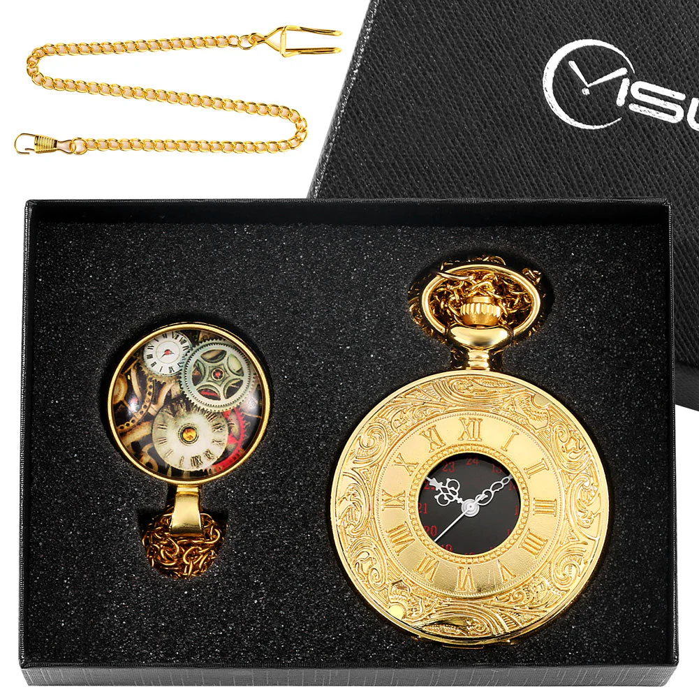 Digital Stainless Steel Pocket Watch Gift Set - Image 9