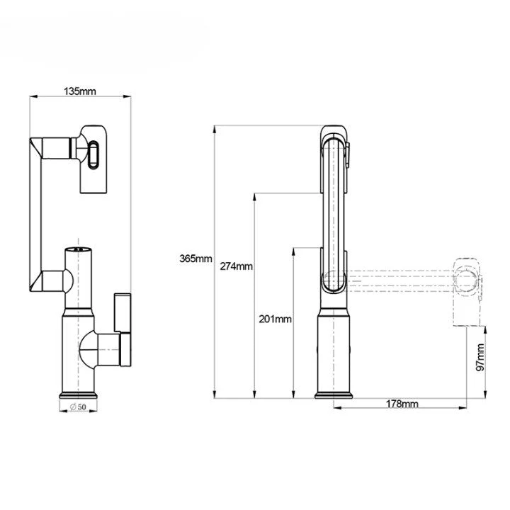 Digital Temperature Full Rotation Ultra Spin Basin Faucet - Image 5