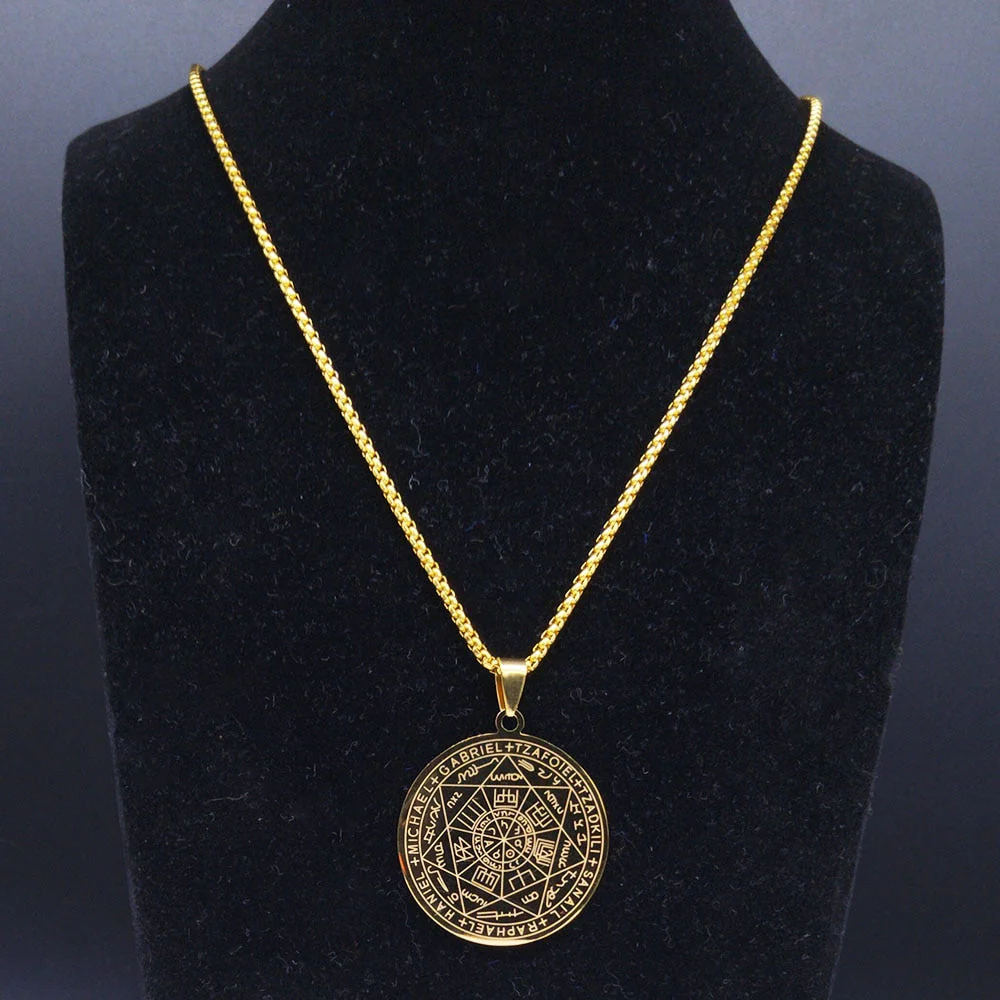 Divine Guardian Seven Archangels Stainless Steel Pendant Necklace - Image 13