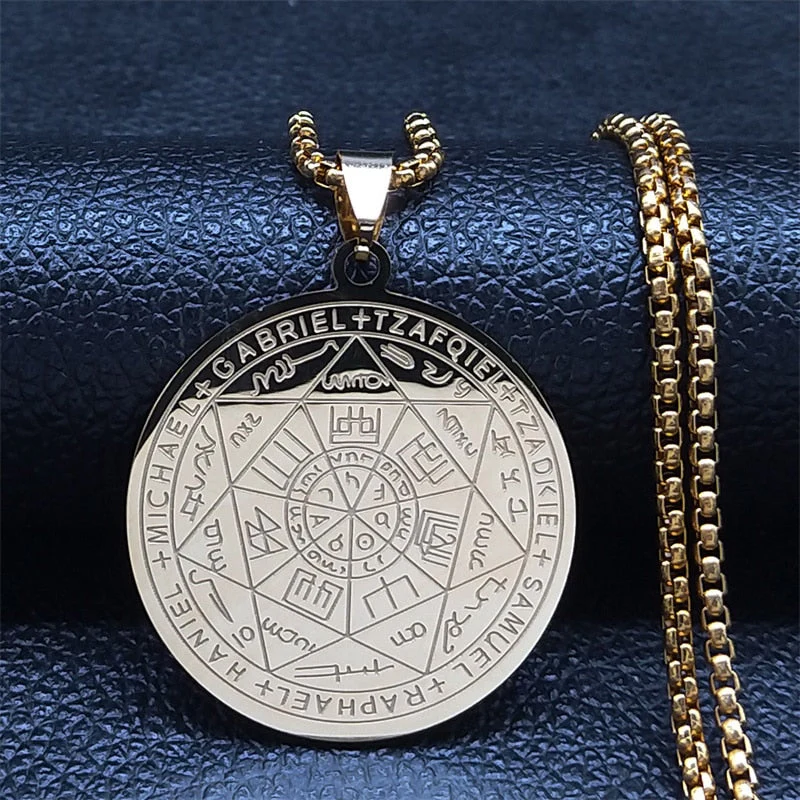 Divine Guardian Seven Archangels Stainless Steel Pendant Necklace - Image 8