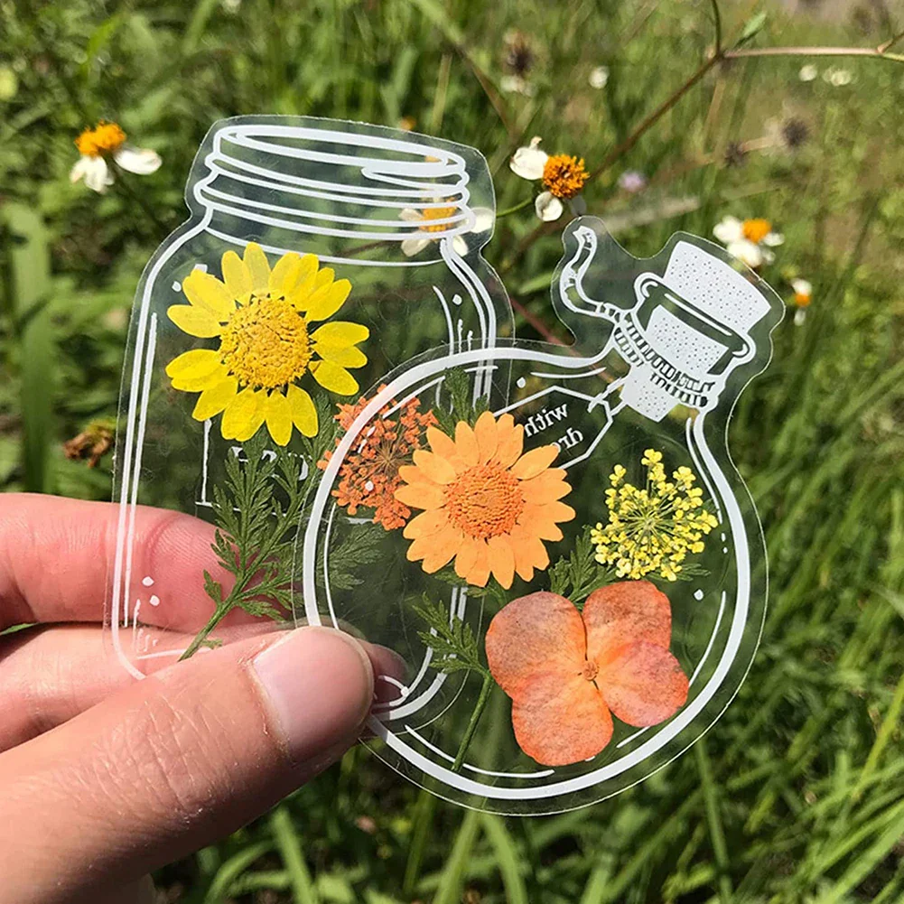 DIY Transparent Natural Floral Bookmarks