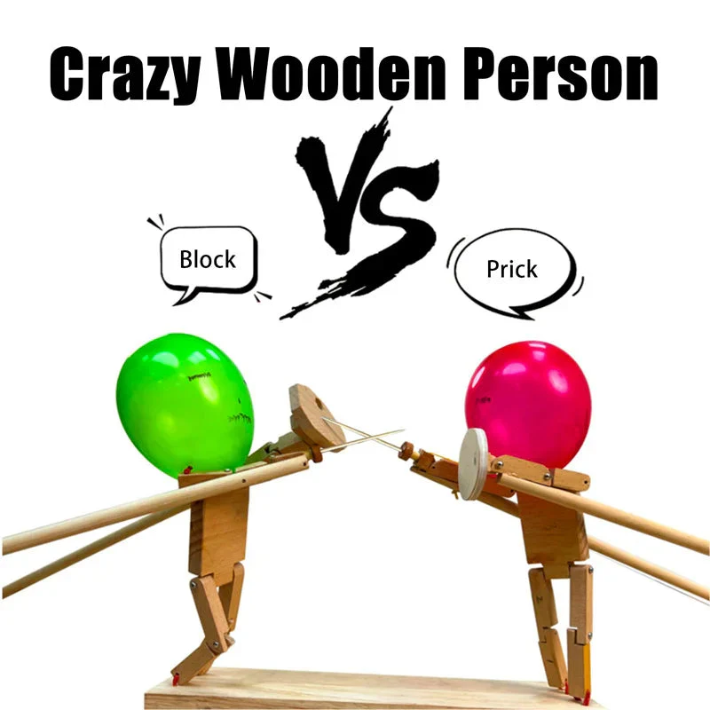 DIY Wooden Bots Battle Game Toy - Image 3