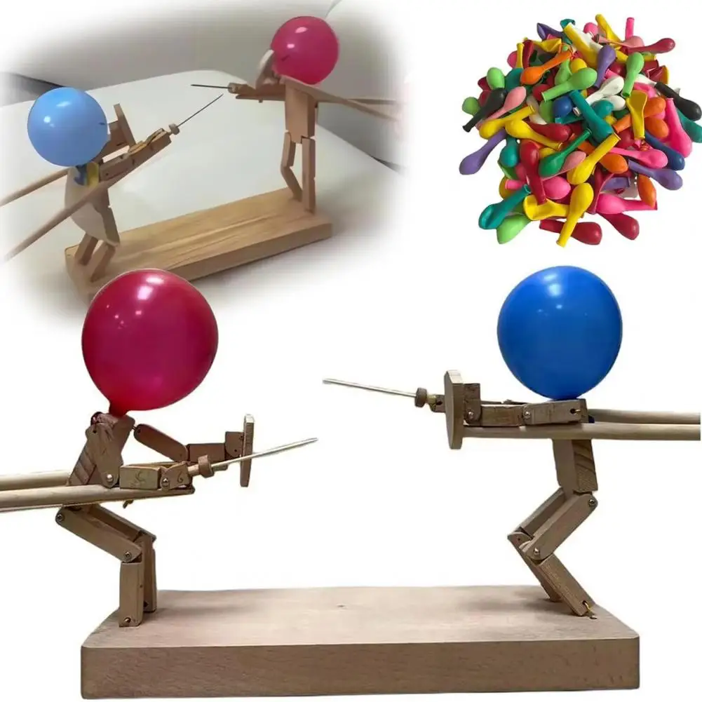 DIY Wooden Bots Battle Game Toy - Image 5