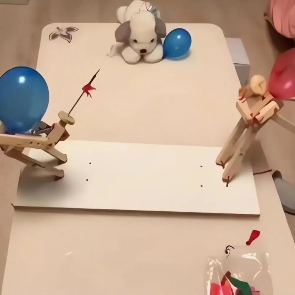 DIY Wooden Bots Battle Game Toy - Image 7
