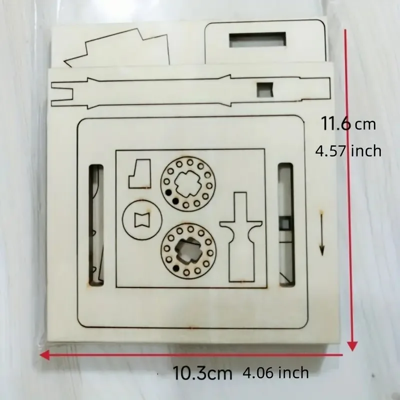 DIY Wooden Hand-Cranked Animation Machine Desktop Decor Kit - Image 3