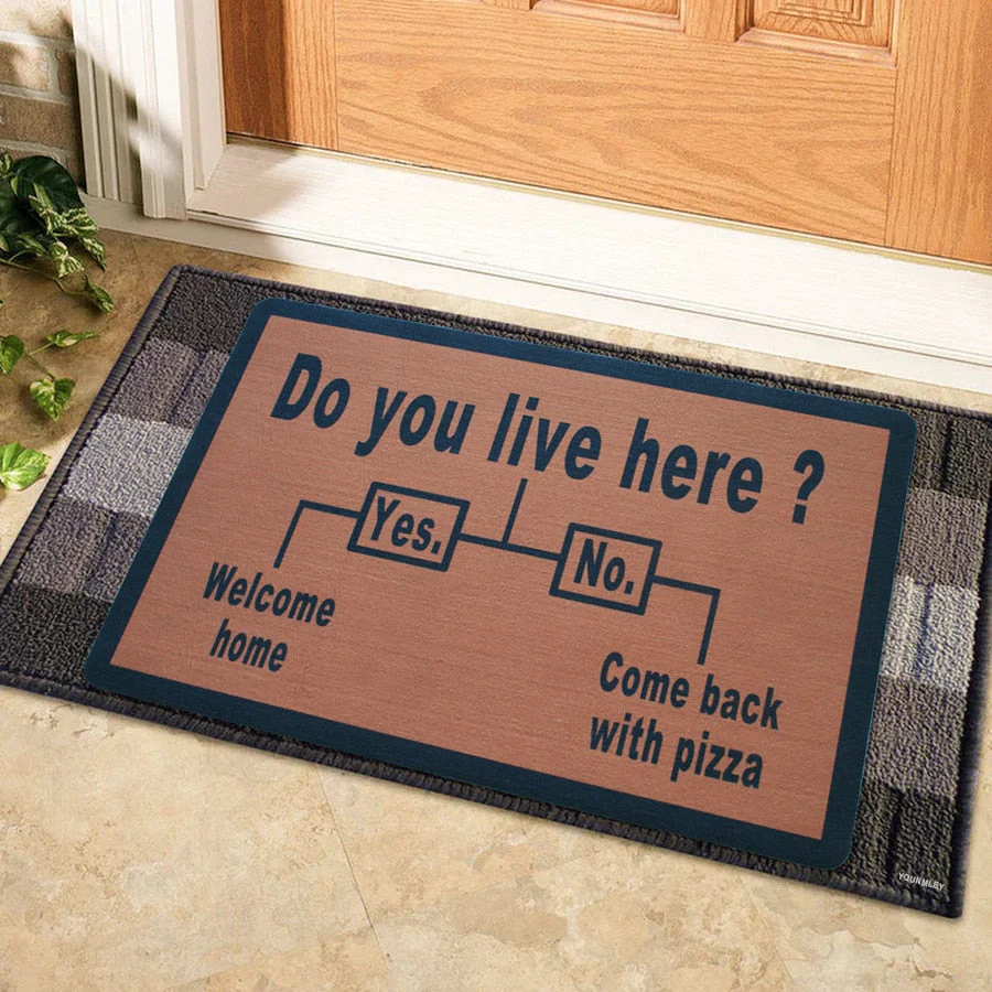 Do You Live Here Funny Anti-slip Doormat - Image 2