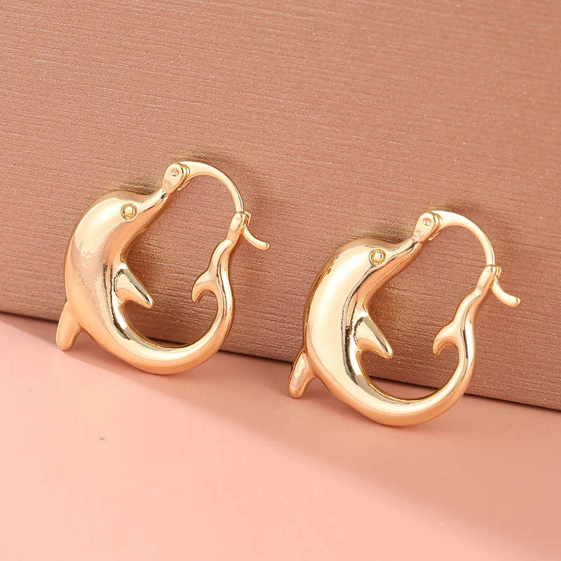 Dolphin Hoop Ocean Inspired Earrings - Image 8