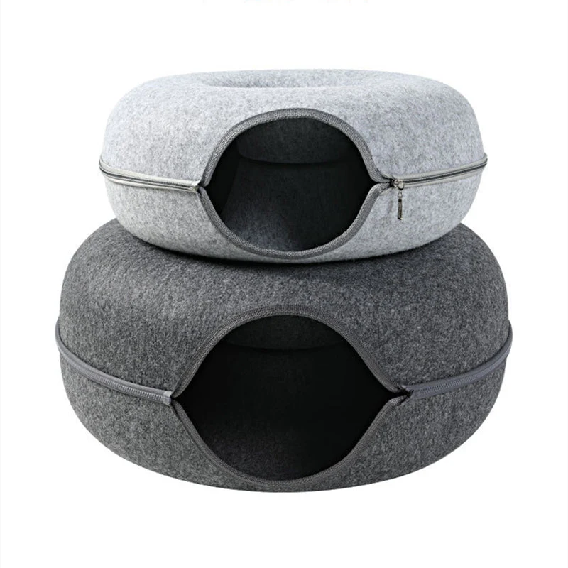 Donut Natural Felt Pet Cave Bed - Image 10