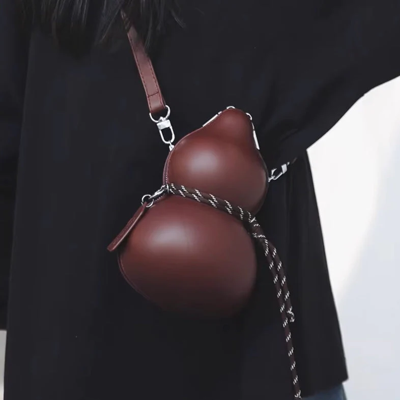 Double-Bubble Sculptural Artistic Crossbody Bag - Image 3