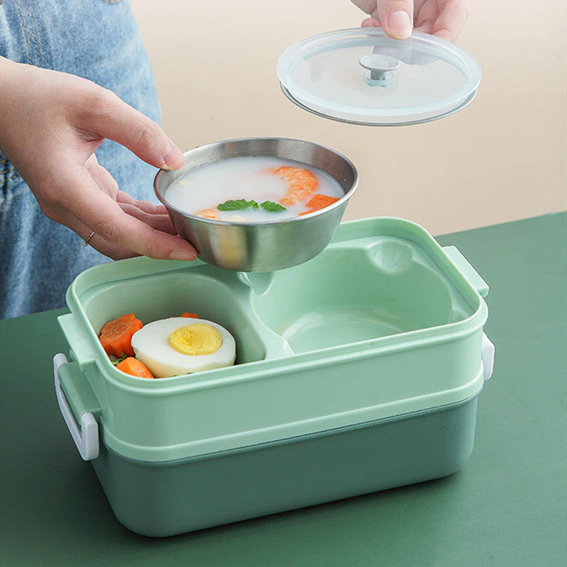 Double Layer Leak-Proof Soup Bowl Lunch Box - Image 17