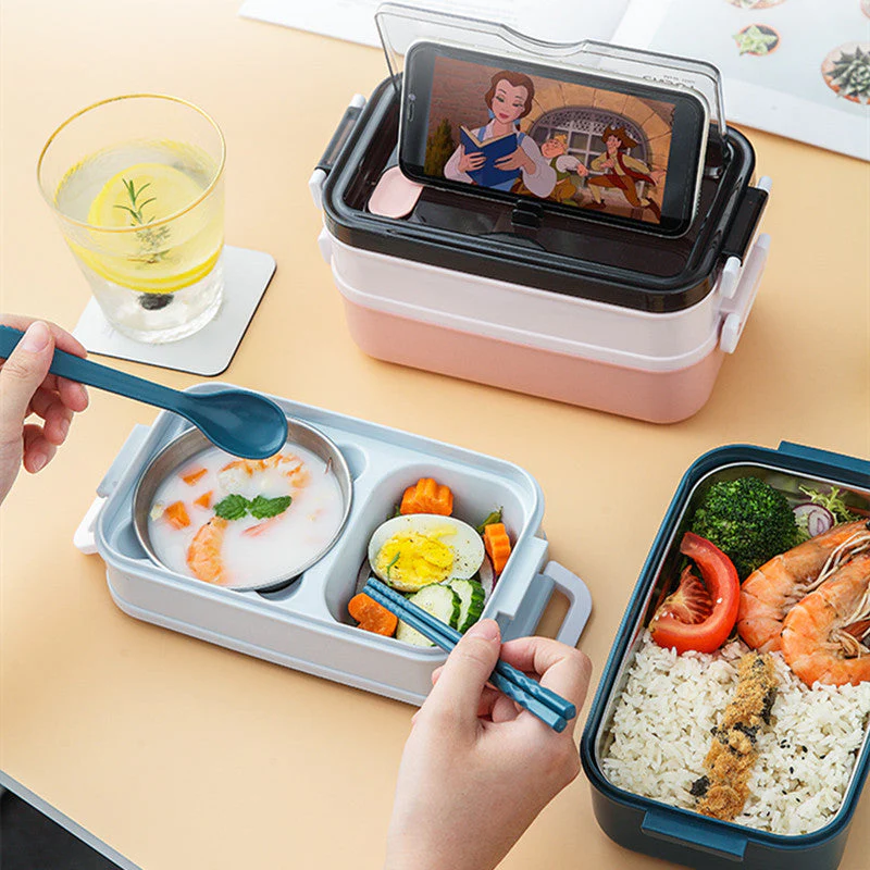 Double Layer Leak-Proof Soup Bowl Lunch Box - Image 2
