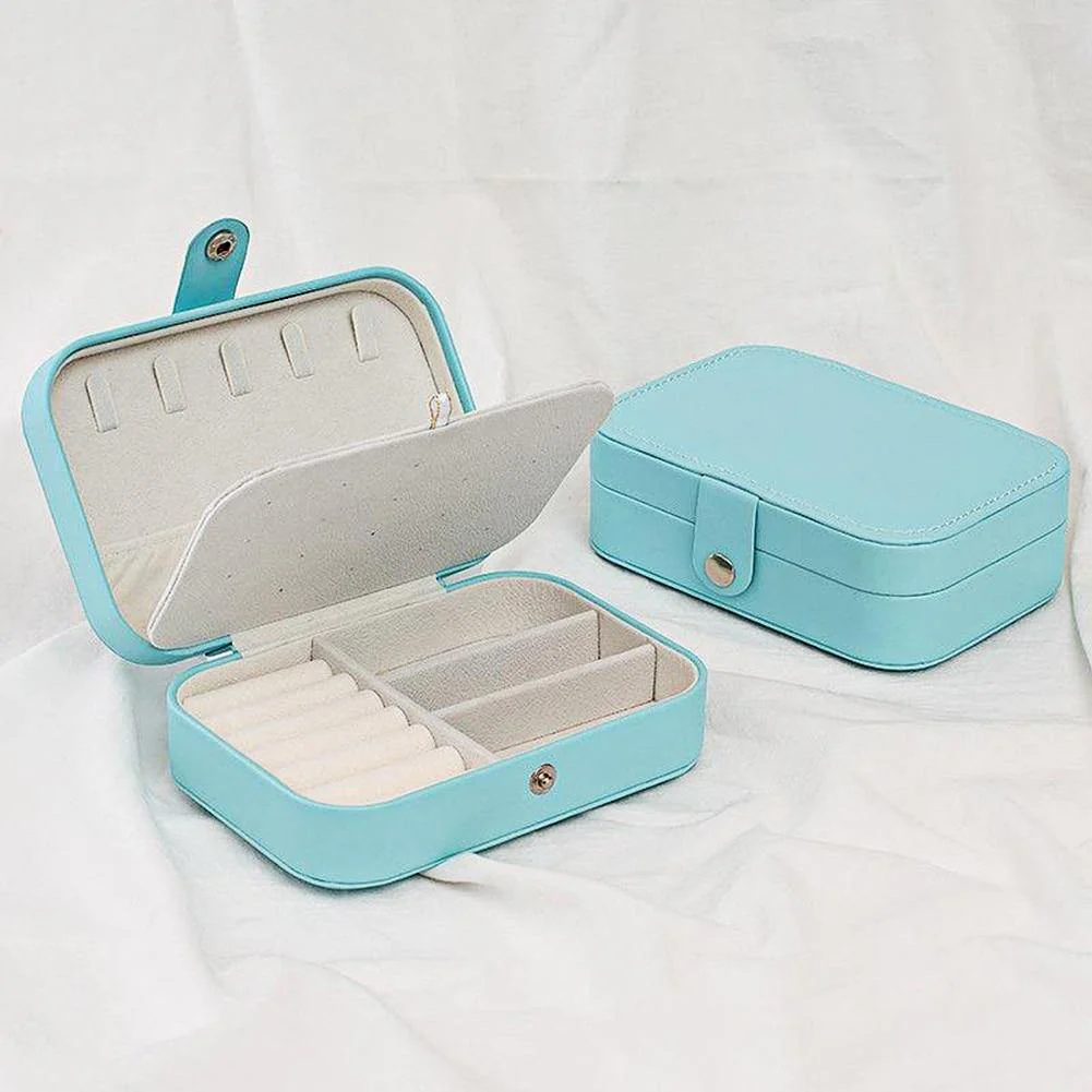 Double-Layer Leather Jewelry Organizer Box - Image 10