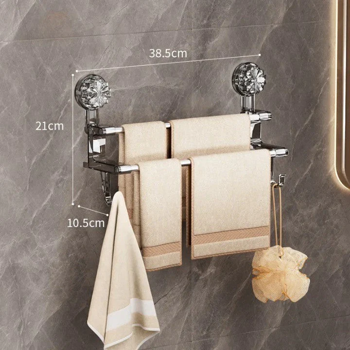 Double Rod Strong Suction Power Towel Rack - Image 12