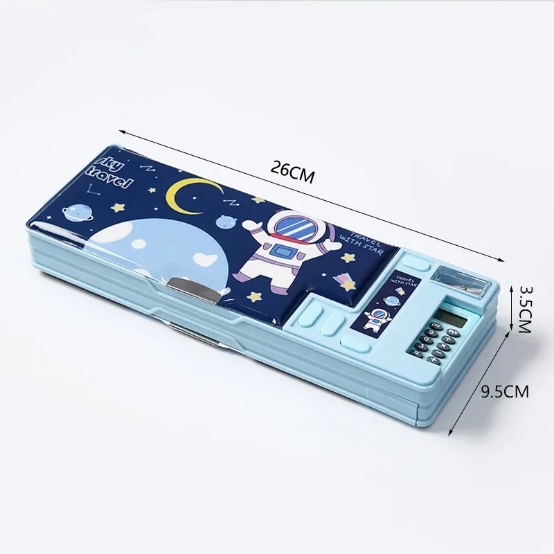Double-Sided Creative Calculator Cute Kids Pencil Case - Image 5