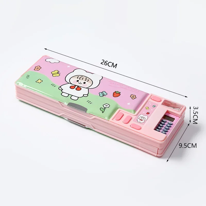 Double-Sided Creative Calculator Cute Kids Pencil Case - Image 7