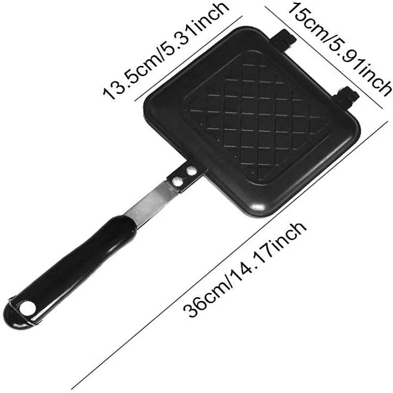 Double Sided Non-Stick Sandwich Maker Pan - Image 7