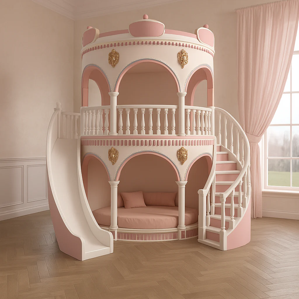 Dream Castle Majestic Slide Kids Bunk Bed