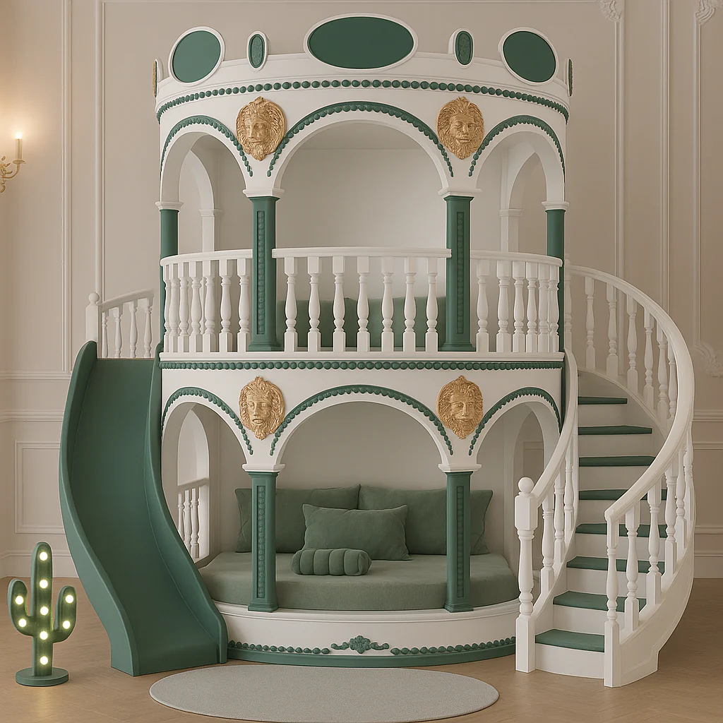 Dream Castle Majestic Slide Kids Bunk Bed - Image 4