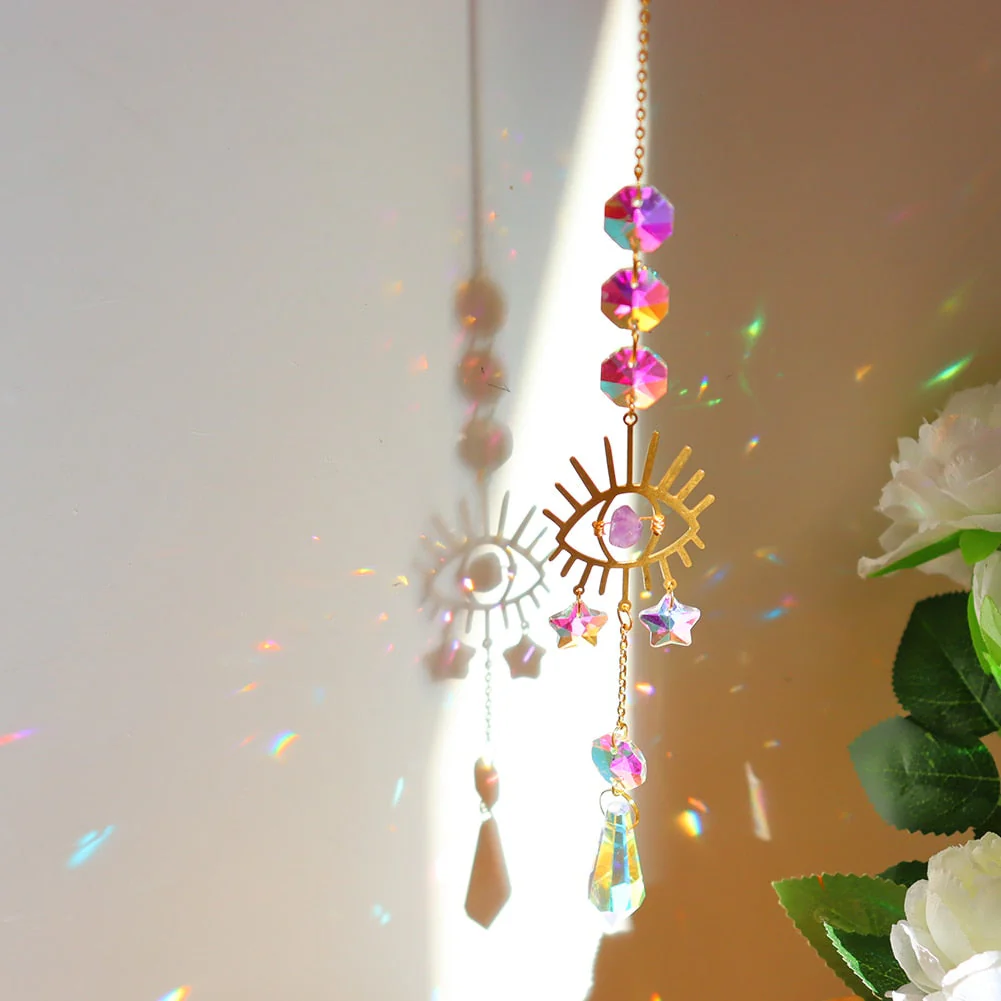 Dream Combo Symphony Crystal Wind Chime Moon Sun Catcher - Image 2