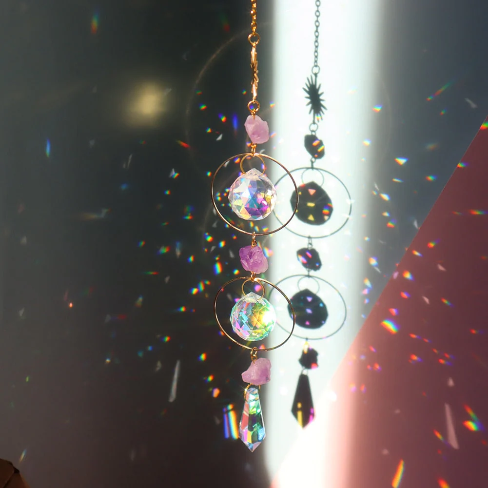 Dream Combo Symphony Crystal Wind Chime Moon Sun Catcher - Image 5
