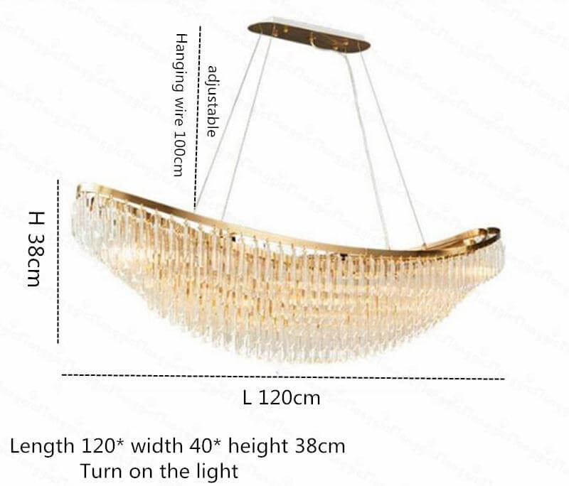 Dream Crystal Boat Modern Chandelier Lamp - Image 2