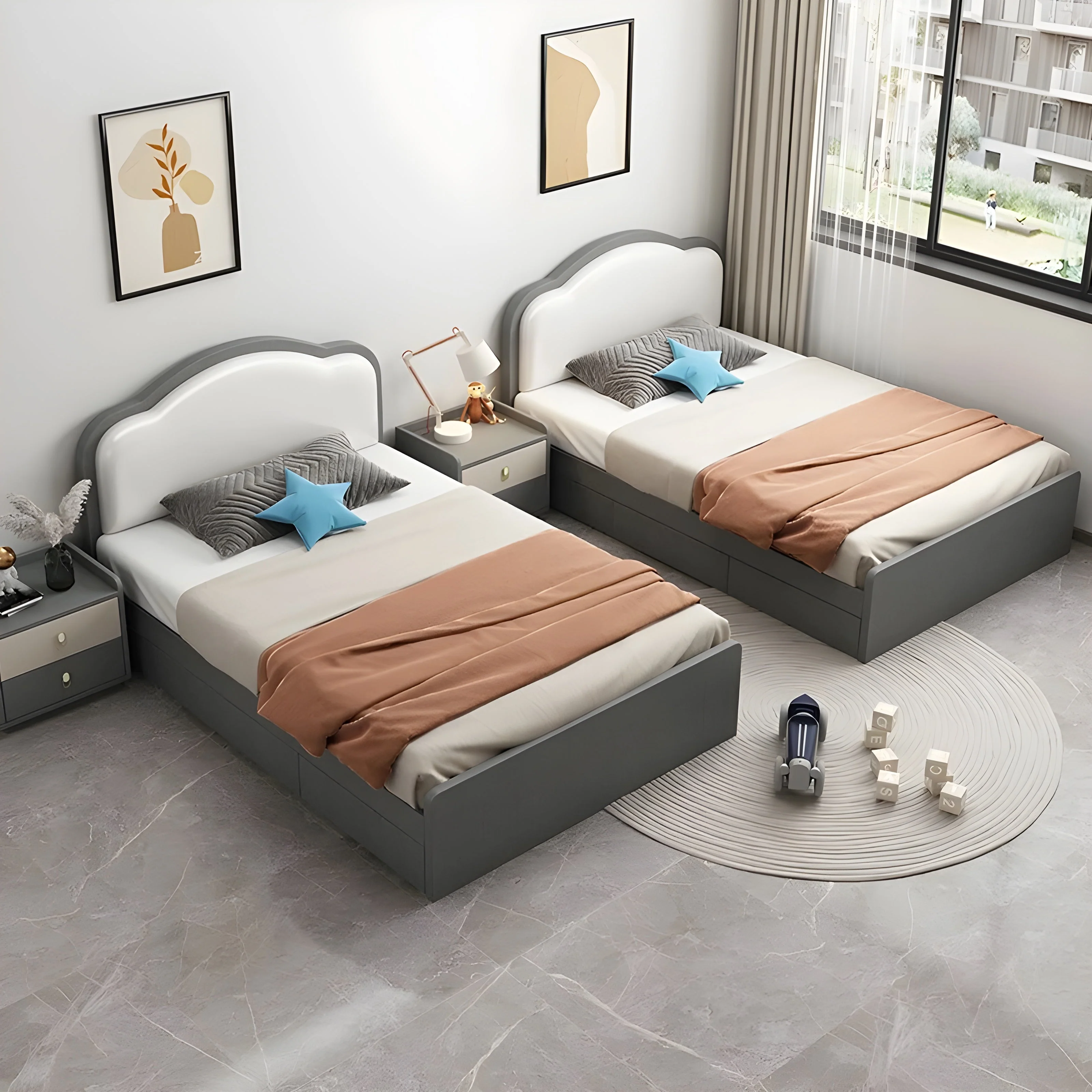Dream House Loft Desk Storage Multifunctional Bed - Image 3