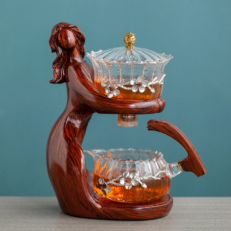 Dreamy Mermaid Wooden Teapot - Image 5