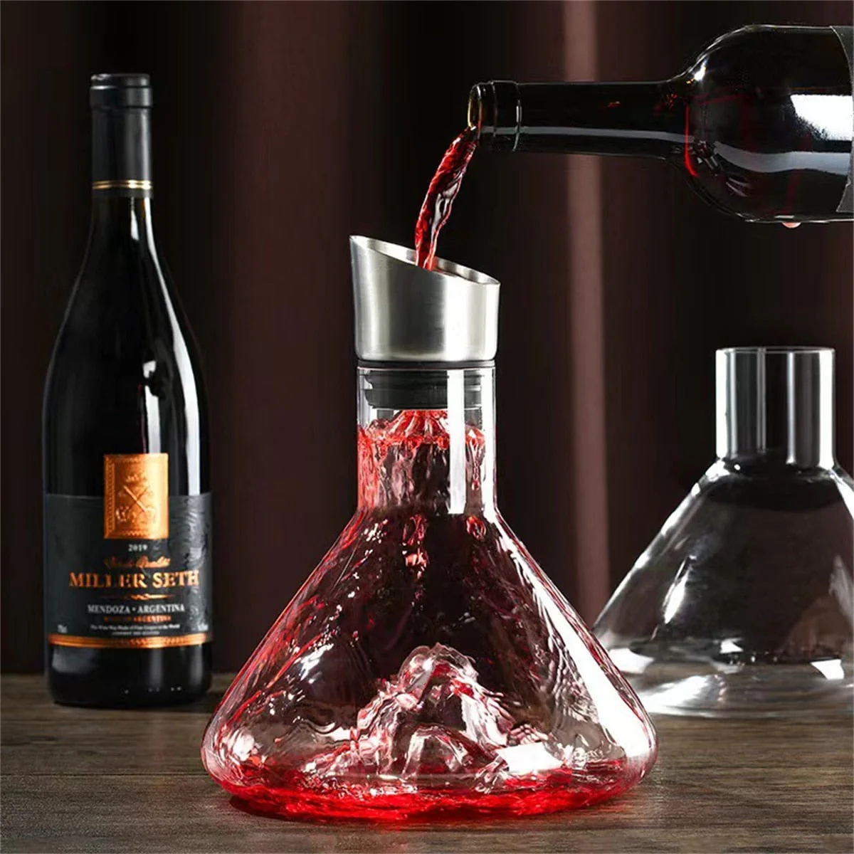 Dreamy Mountain Premium Crystal Wine Decanter - Image 4