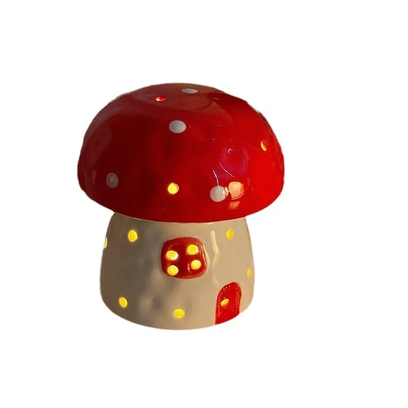 Dreamy Mushroom Shape Ceramic Bedside Lamp - Image 5