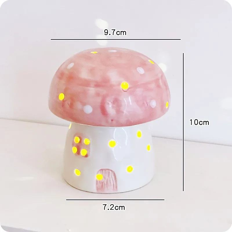 Dreamy Mushroom Shape Ceramic Bedside Lamp - Image 7