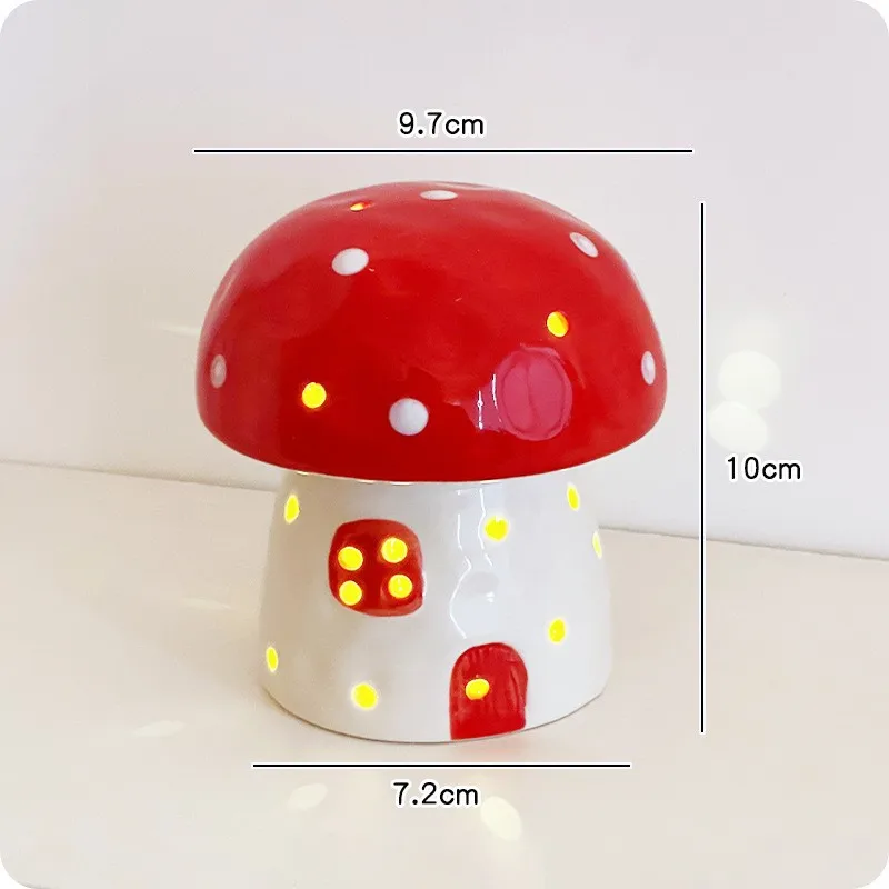 Dreamy Mushroom Shape Ceramic Bedside Lamp - Image 8