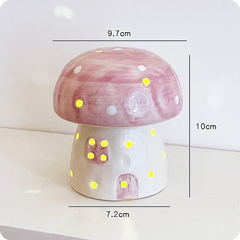 Dreamy Mushroom Shape Ceramic Bedside Lamp - Image 9