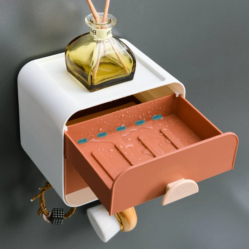 Drill-Free Wall Mounted Soap Box Container - Image 2
