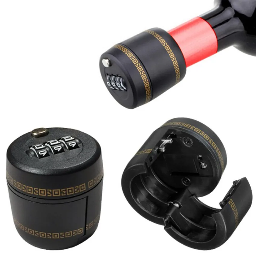 Drink Safe Reusable Childproof Password Lock Wine Bottle Stopper - Image 9