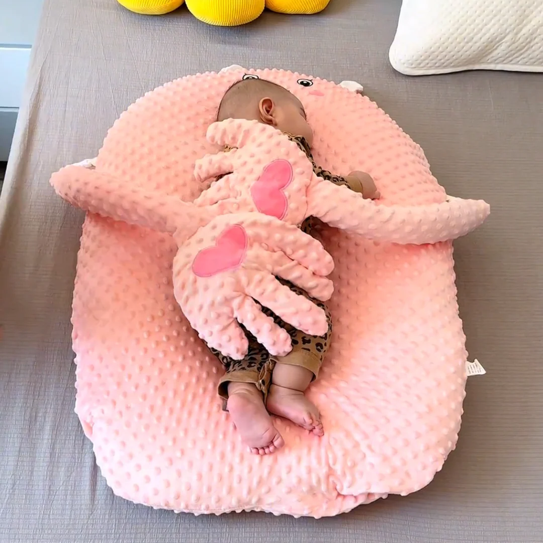 Dual Arm Cuddle Support Baby Anti Roll Pillow - Image 2