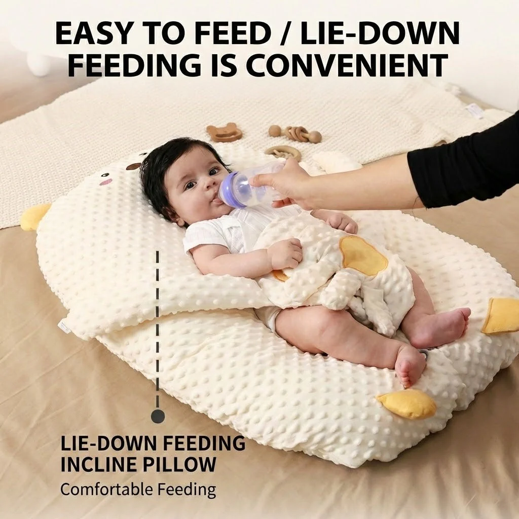 Dual Arm Cuddle Support Baby Anti Roll Pillow - Image 3