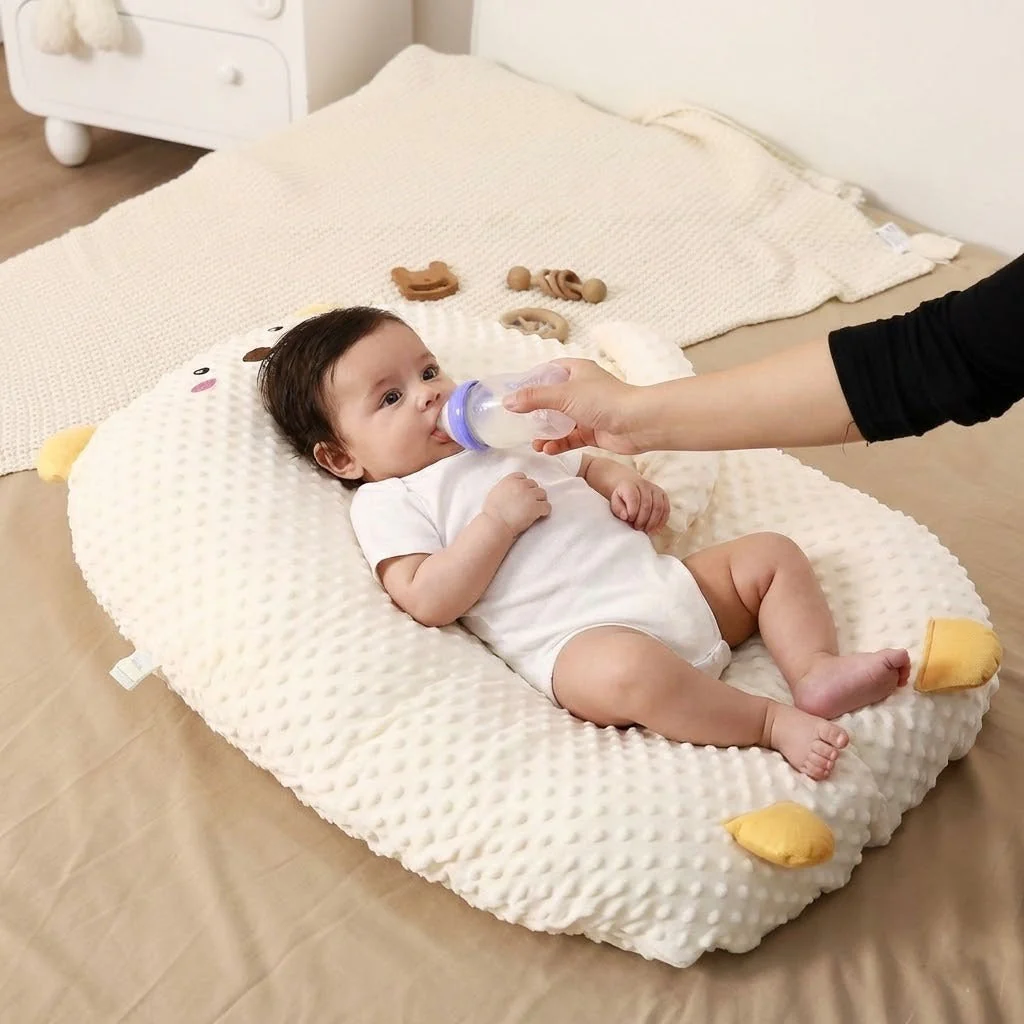 Dual Arm Cuddle Support Baby Anti Roll Pillow - Image 4