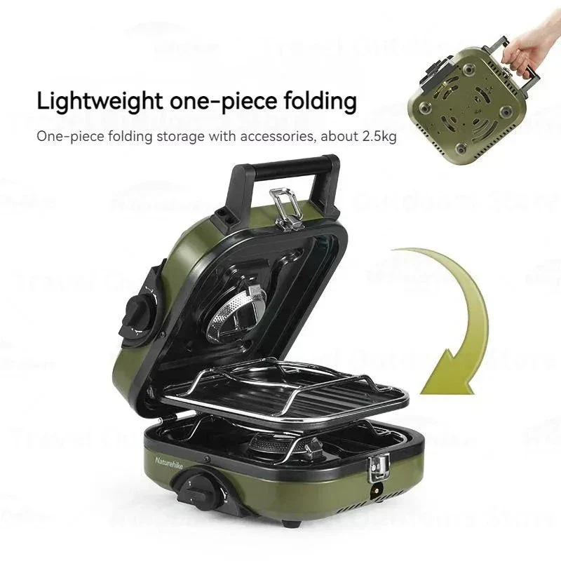 Dual Burner Portable Picnic Grill Stove - Image 2