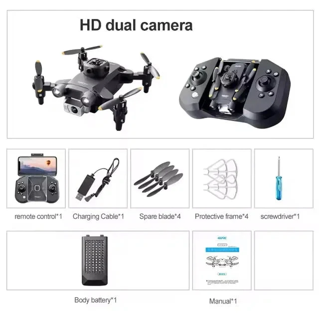 Dual Camera Built-In Storage Box Five-sided Obstacle Avoidance Drone - Image 4