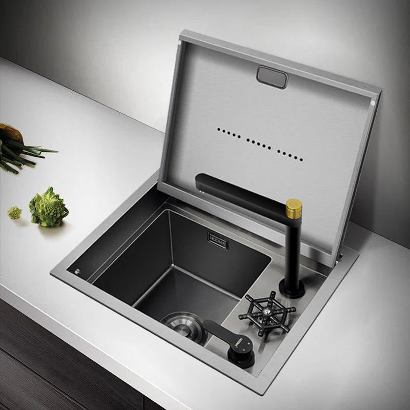 Dual-Compartment Waste Disposal Kitchen Station Integrated Sink - Image 5