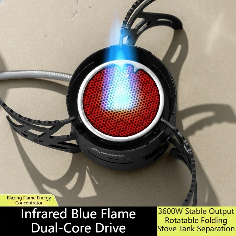 Dual-Core Blue Flame Outdoor Cooking Stove - Image 5