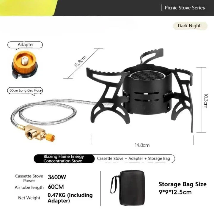 Dual-Core Blue Flame Outdoor Cooking Stove - Image 7