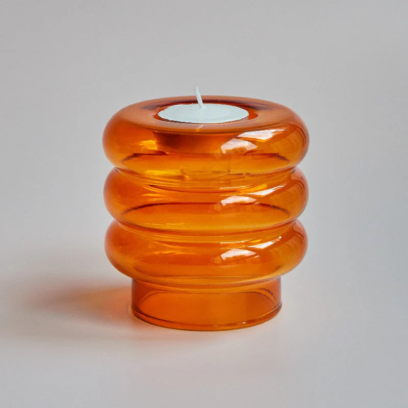 Dual Glass Spiral Candle Holder - Image 8