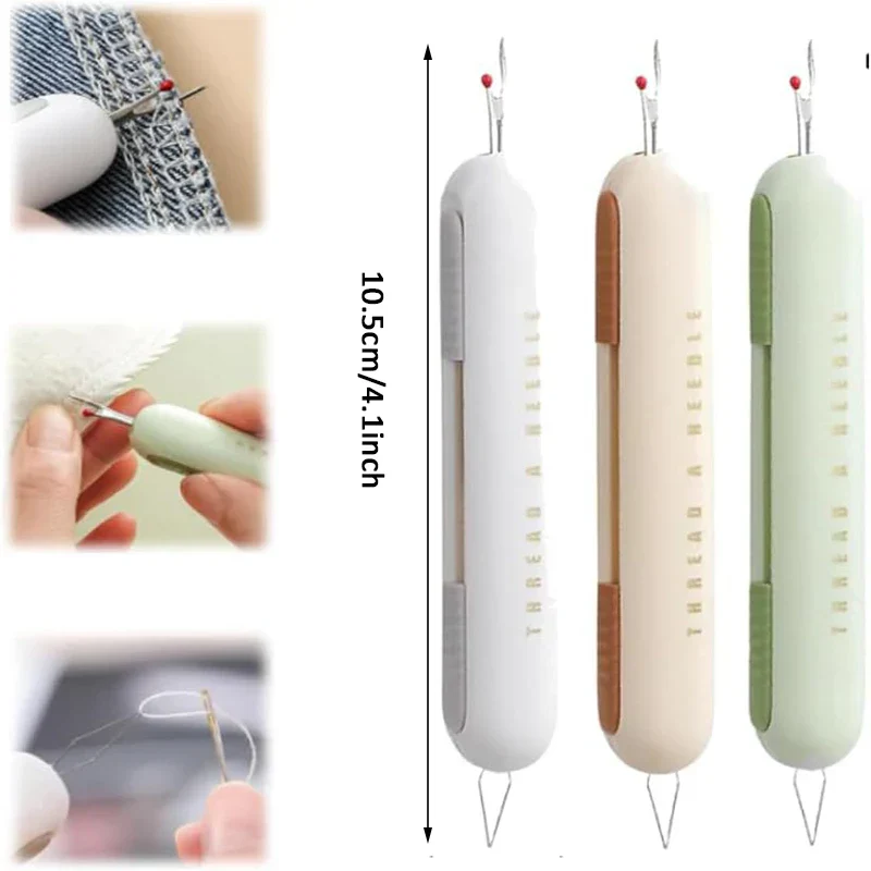 Dual-Purpose Needle Threader Seam Ripper Tool - Image 2