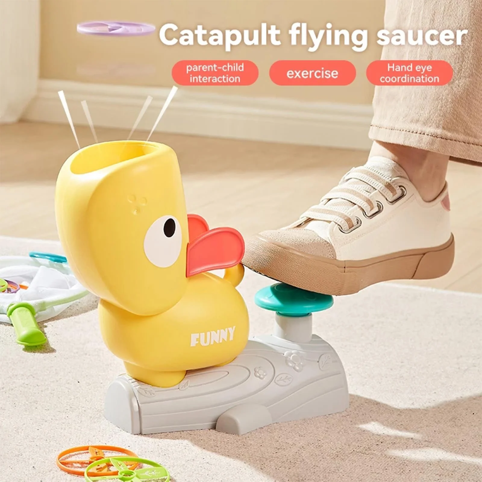 Duck Flying Air Disc Launcher Toy - Image 2